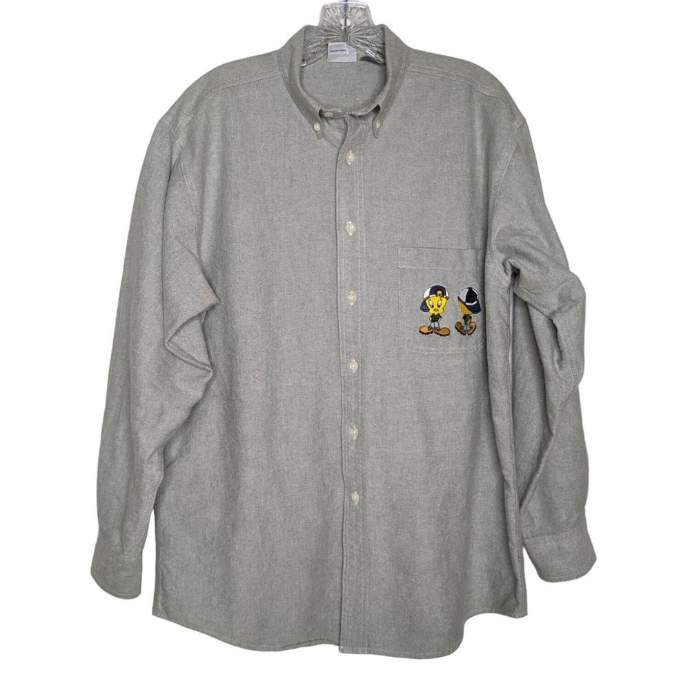 ACME CLOTHING CO. Vintage 1994‎ long sleeve Tweety Bird button down Men Shirt M